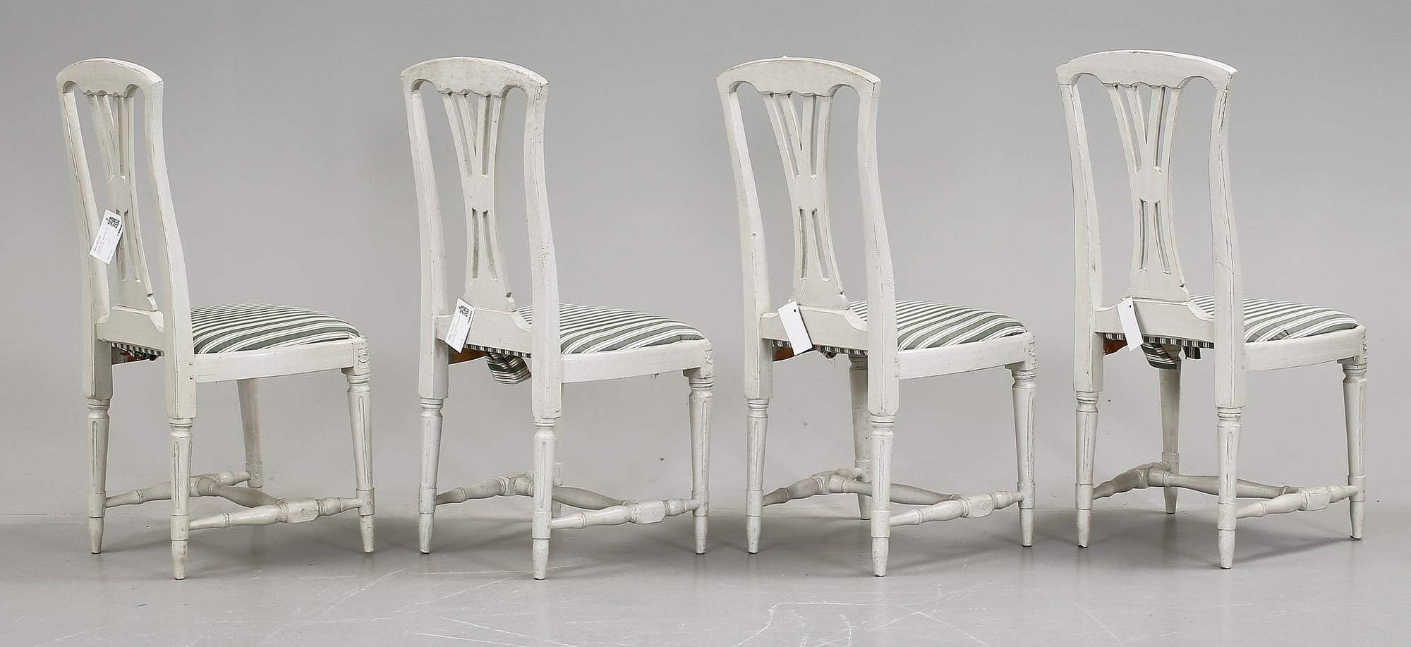 STOLAR, 4 st, gustaviansk stil, 1900-tal.
