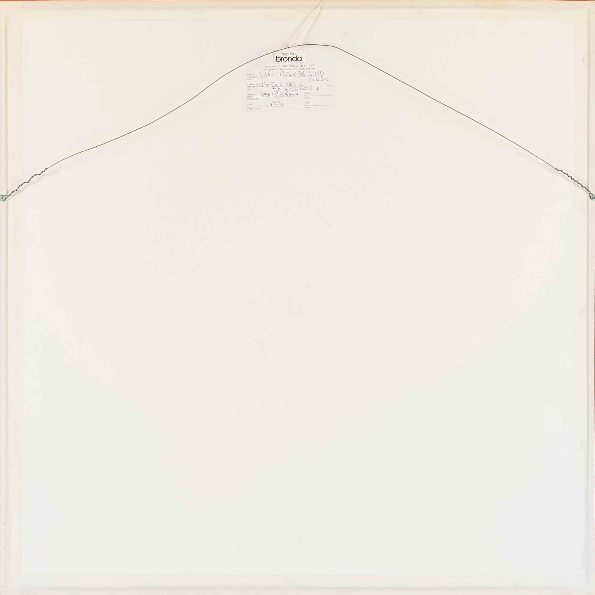 Lars-Gunnar Nordström, "Dimensions & Extensions V".