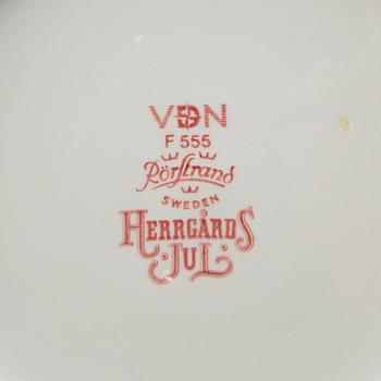 Covered bowl "Herrgårds-jul" Rörstrand porcelain.