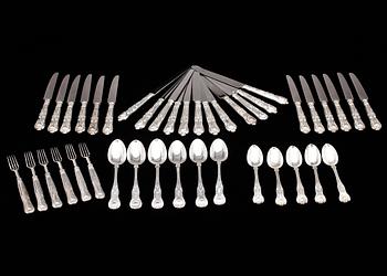 BESTICK, 41 delar, silver, London, 1900-tal. Totalvikt ca 2167 gram.