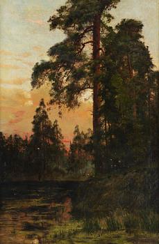 692. Arvid Mauritz Lindström, Twilight landscape.
