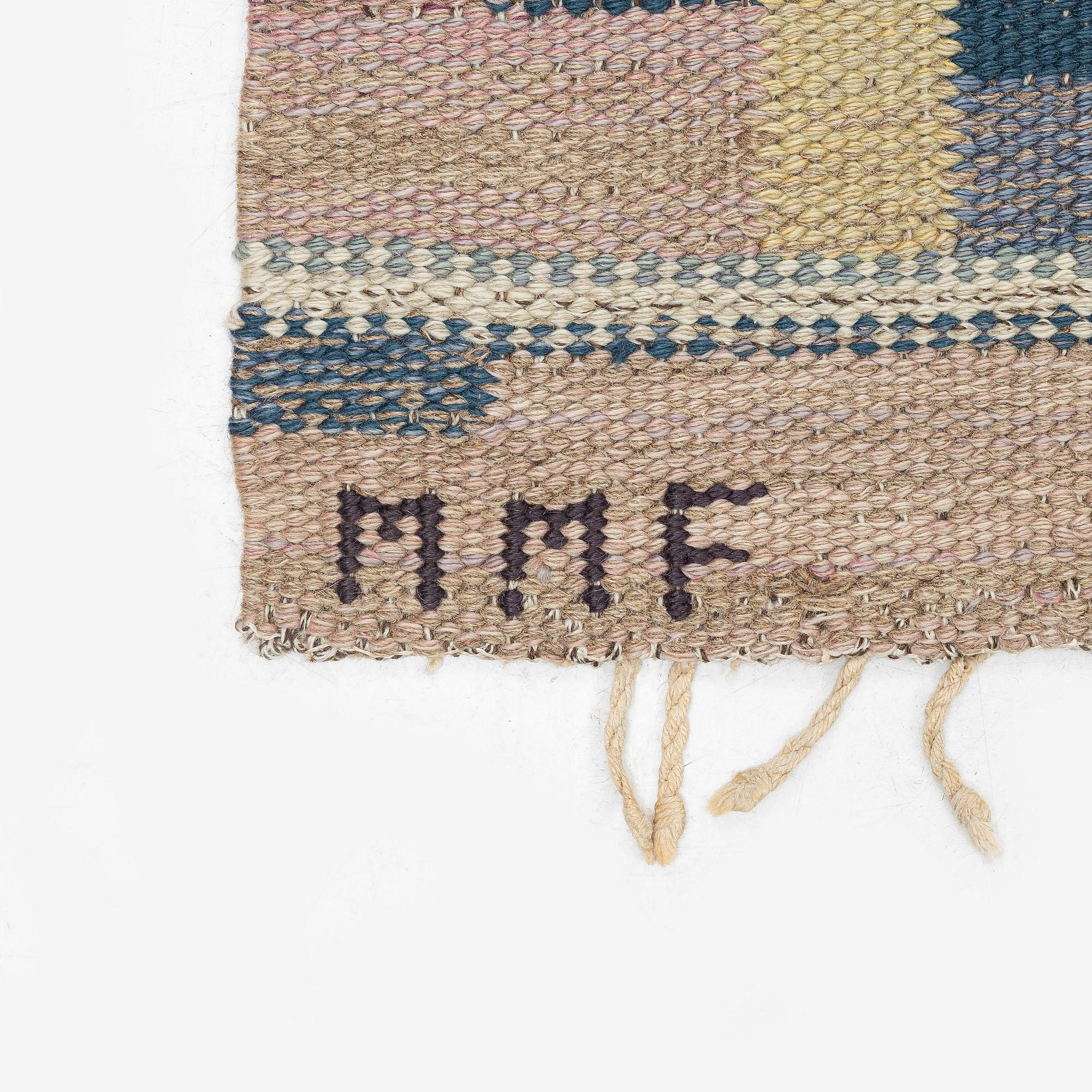 Märta Måås-Fjetterström, a carpet, 'Ulriksdal', flat weave, c. 290 x 250 cm, signed MMF.