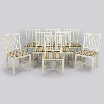 Olli Borg, A 11 pieces "Anjala" dining suite by Asko, 1960/70s.