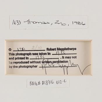 Robert Mapplethorpe, ”Thomas, 1986”.