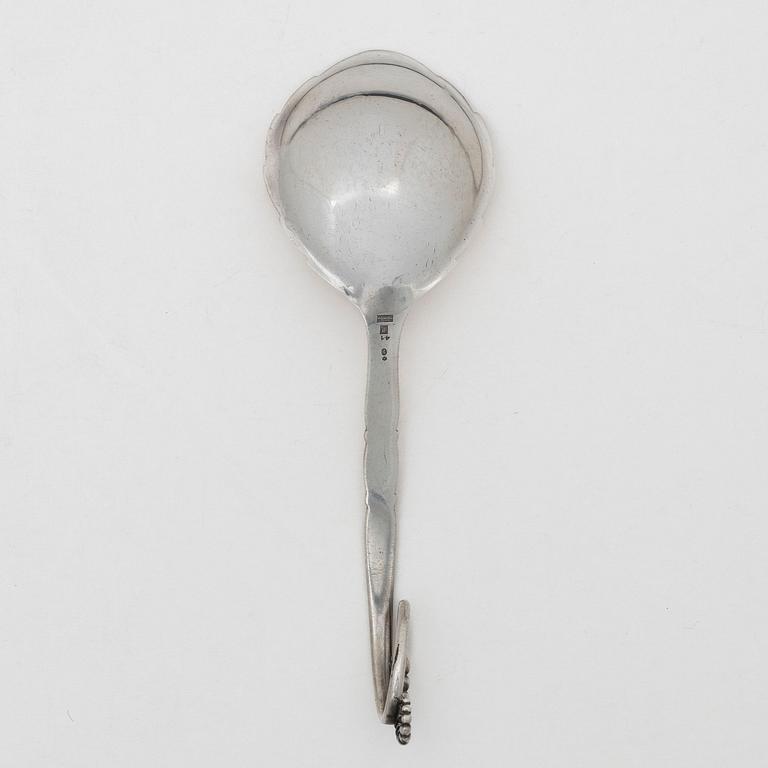 Georg Jensen, a sterling silver serving spoon, Denmark 1933-44.