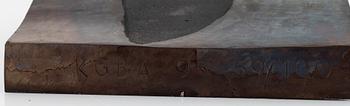 Bo Andersson, sculpture, relief, iron,  signed KGBA and adted -95. Numbered 59/100. In wooden box with book.