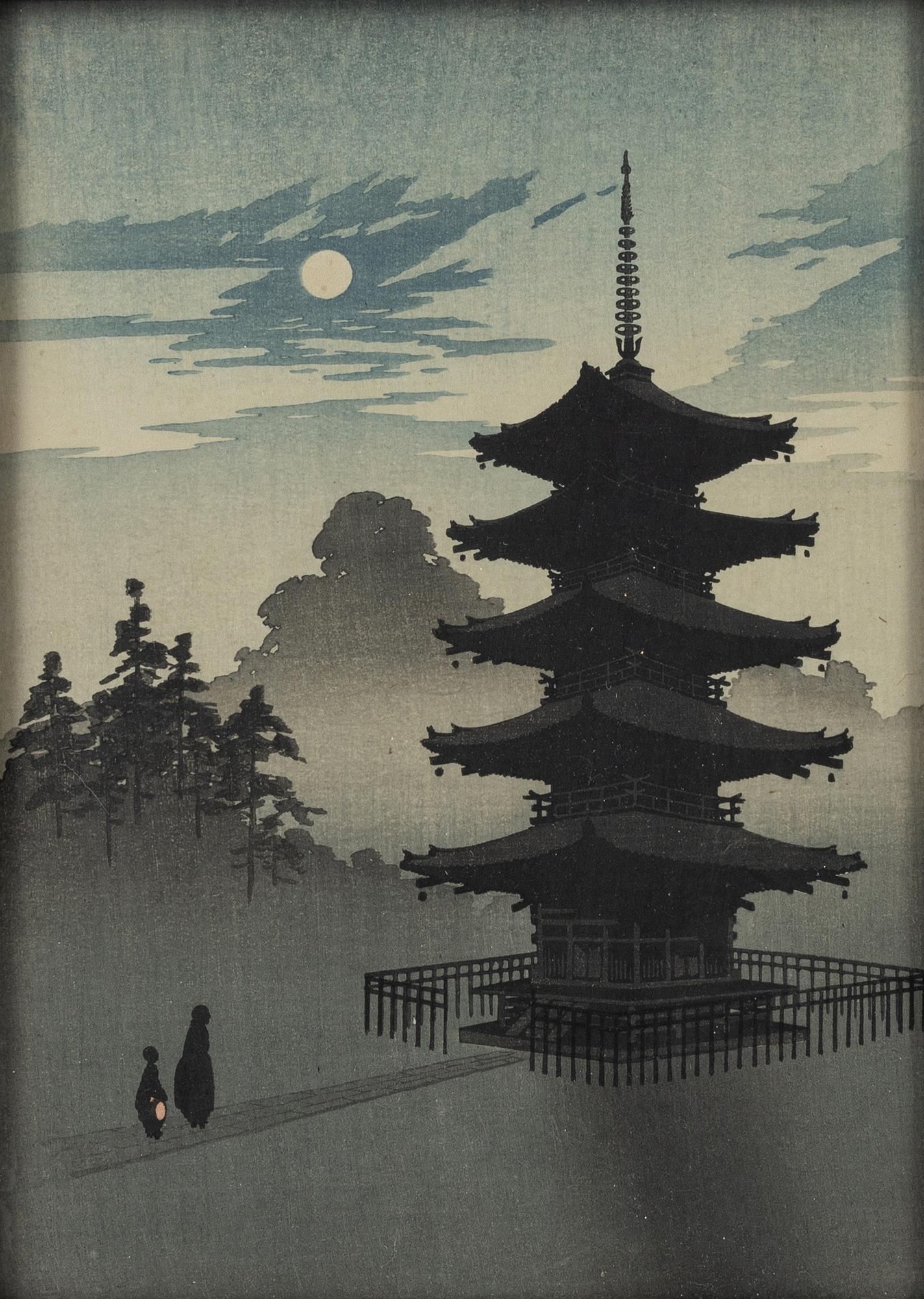 Kobayashi Eijiro, a color woodblock print, Japan, 20th century.