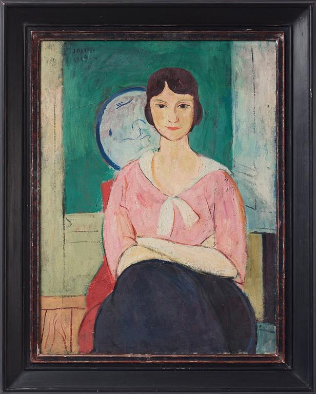 Einar Jolin, Model in a pink blouse.