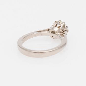 RING, vitguld 14K, briljantslipad diamant 1,36 ct, enligt gravering.