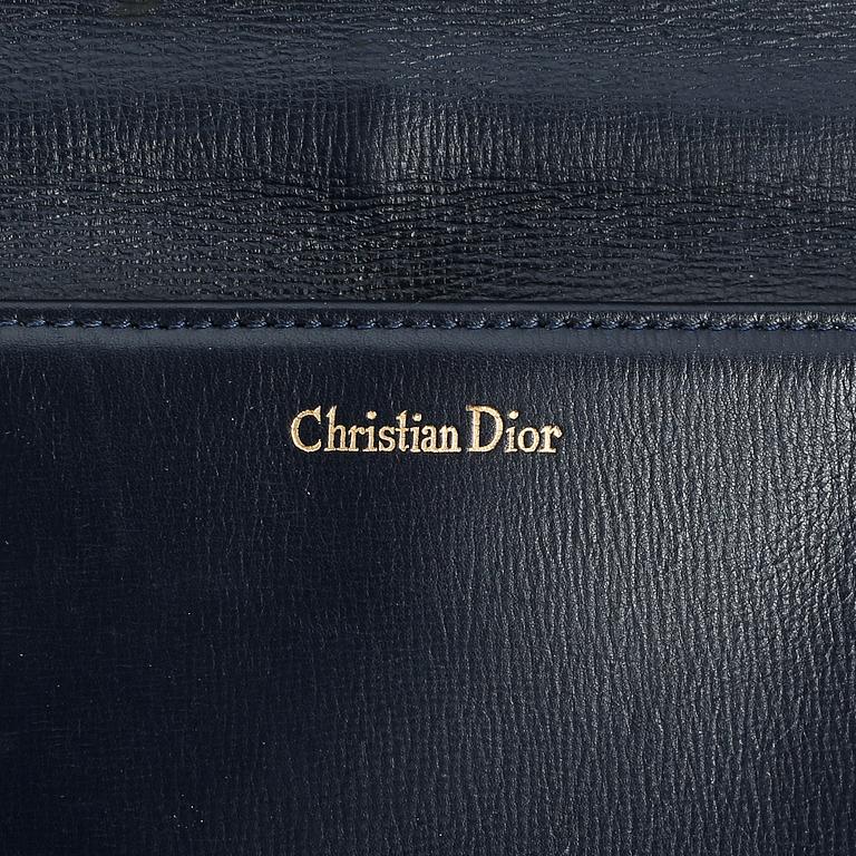 HANDVÄSKA MED TILLHÖRANDE SPEGEL OCH PORTMONNÄ, Christian Dior.