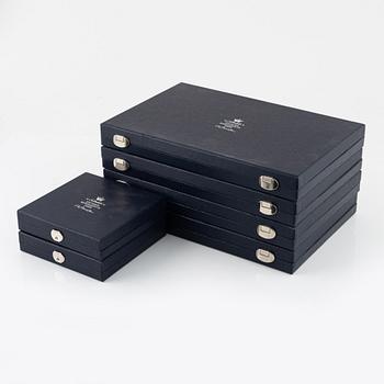 Sigvard Bernadotte, bestickuppsättning, nysilver, 84 delar, "Millenium Marianne", Christineholm, Fyrklövern.