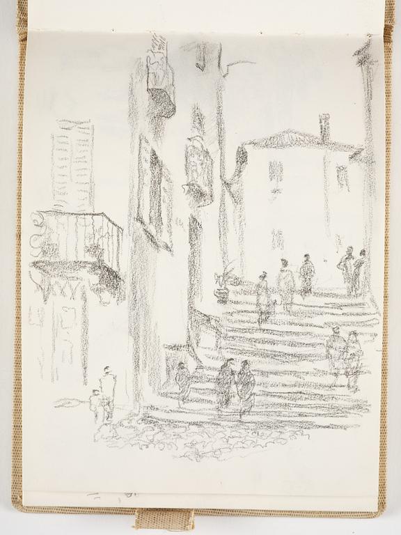 Lotte Laserstein, 4 skissböcker med blyertsteckningar.