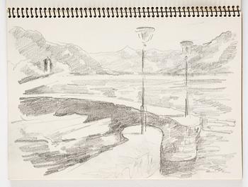 Lotte Laserstein, 4 skissböcker med blyertsteckningar.