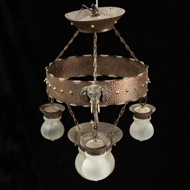 An early 20th Century ceiling light.