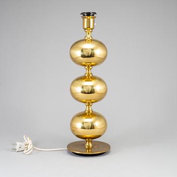 A brass table lamp, AB Stilarmatur Tranås, second half of the 20th century.