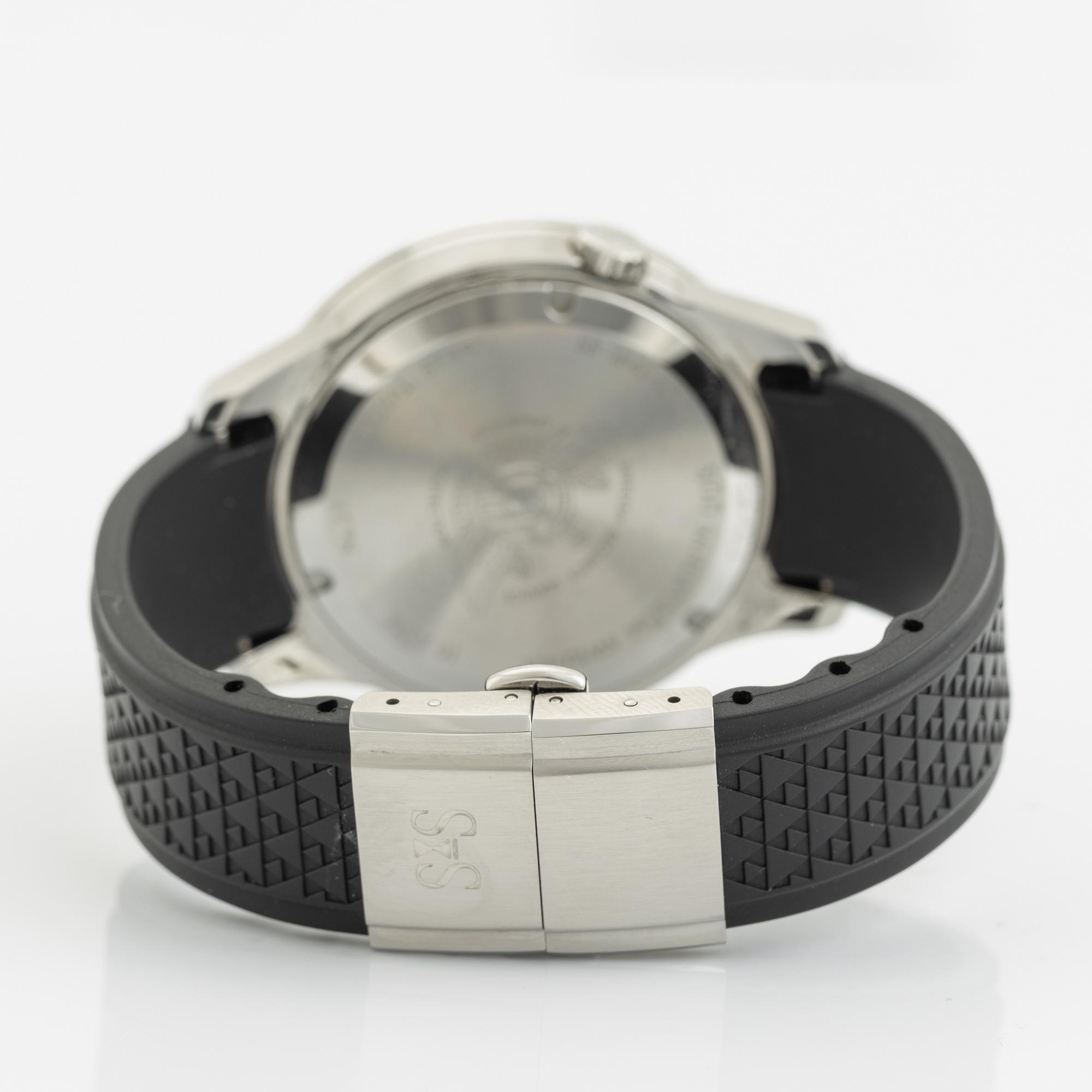 Sjöö Sandström, Royal Steel, Worldtimer, "SÄPO/Swedish Security Service", armbandsur, 41 mm.