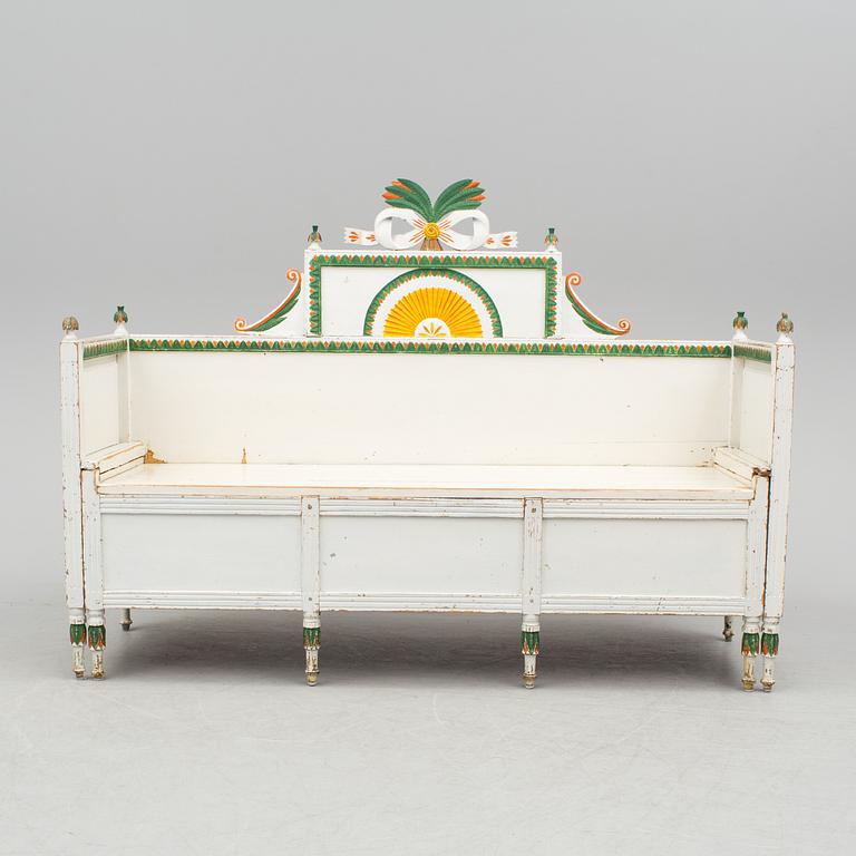 A early 19th century Swedish folk art folding bed from Forsa in Hälsingland.