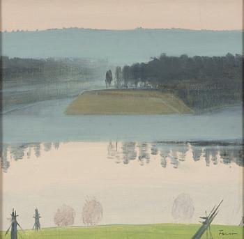 Vera Frisén, Twilight over a Mirror-Calm Lake, Kolksele.