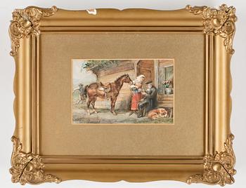 FRITZ VON DARDEL, akvarell, sign.