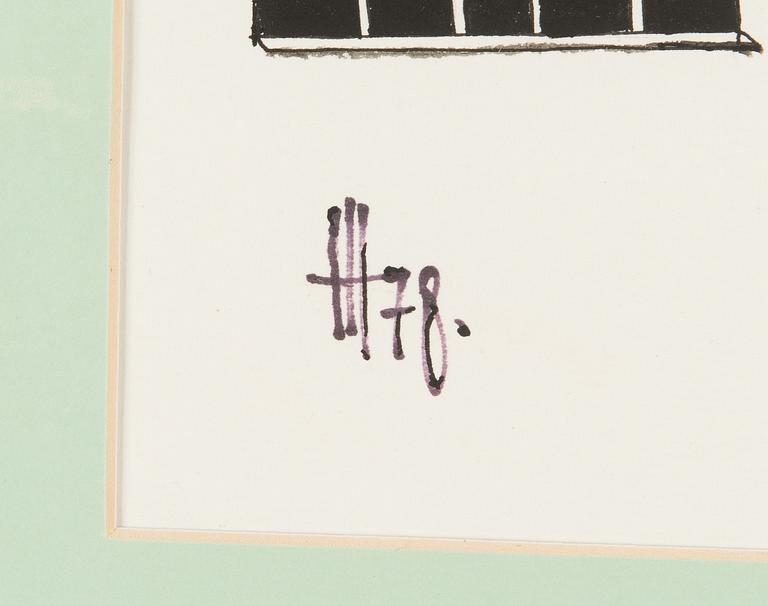 Hugo Hiibus, akvarell, signerad och daterad -78.