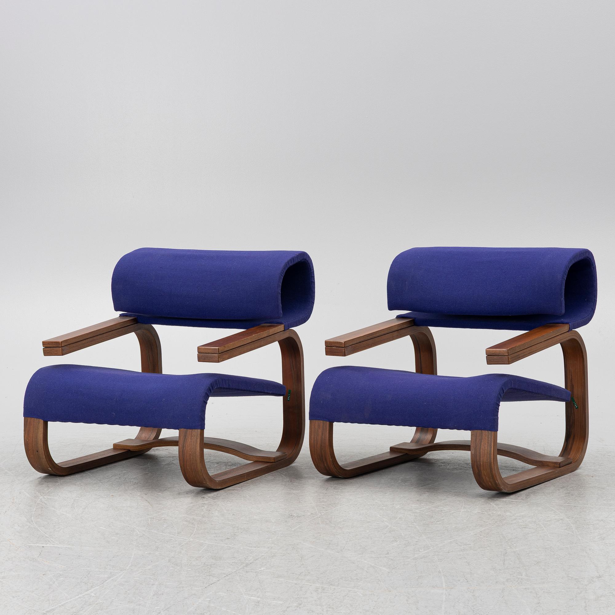 Jan Bocan, a pair of armchairs, Thonet, executed for the Czechoslovakian Embassy, Stockholm 1972.