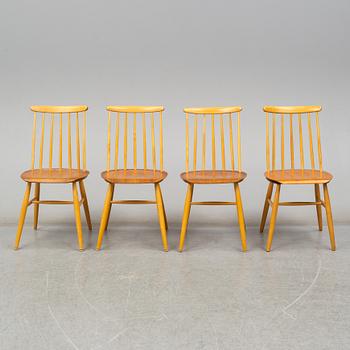 Four chairs, late 20th century.