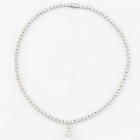 Necklace, 18K white gold with brilliant-cut diamonds.