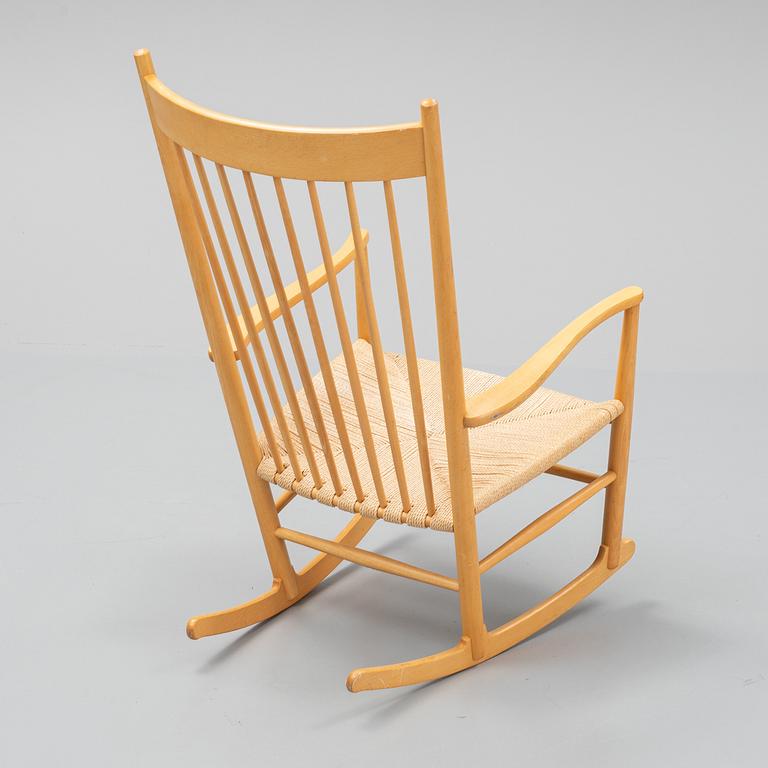 Hans J Wegner, a 'J 16' rocking chair, FDB Möbler.