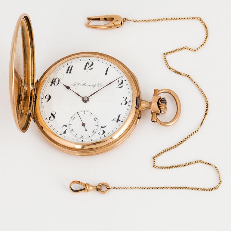 HENRY MOSER & CIE, fickur, 50,5 mm, savonett.