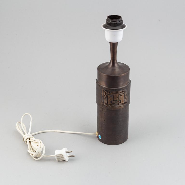 Stig Blomberg, a bronze table lamp, second half of the 20th century.