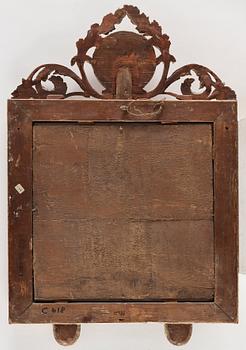 A pair of Gustavian two-light girandole mirrors by Lago Lundén active in Stockholm 1773, dead 1819).