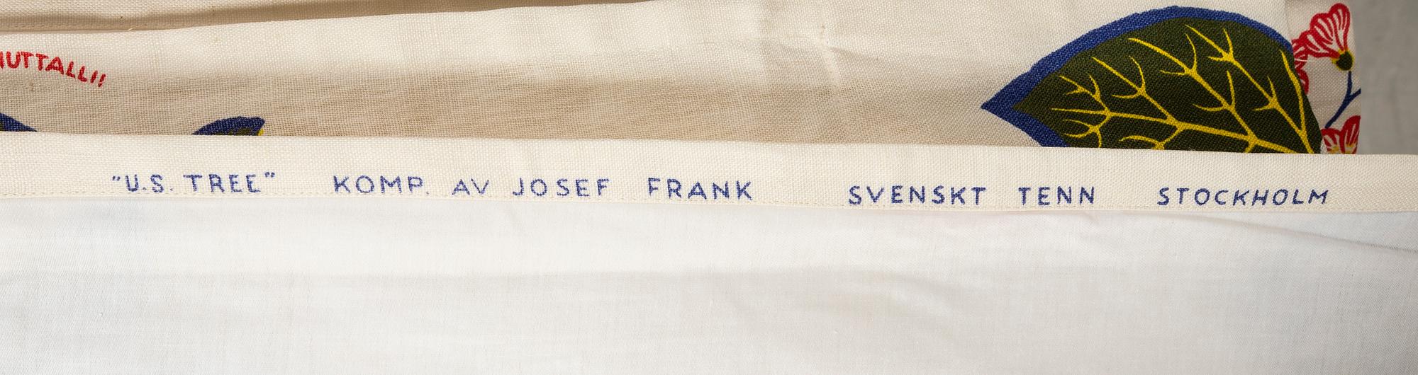 Josef Frank, curtains, a pair, "US Tree", Svenskt Tenn Company.