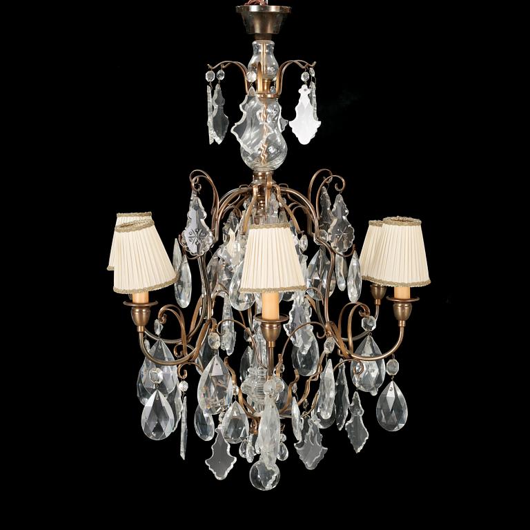 A mid 20th century chandelier in rococo style.