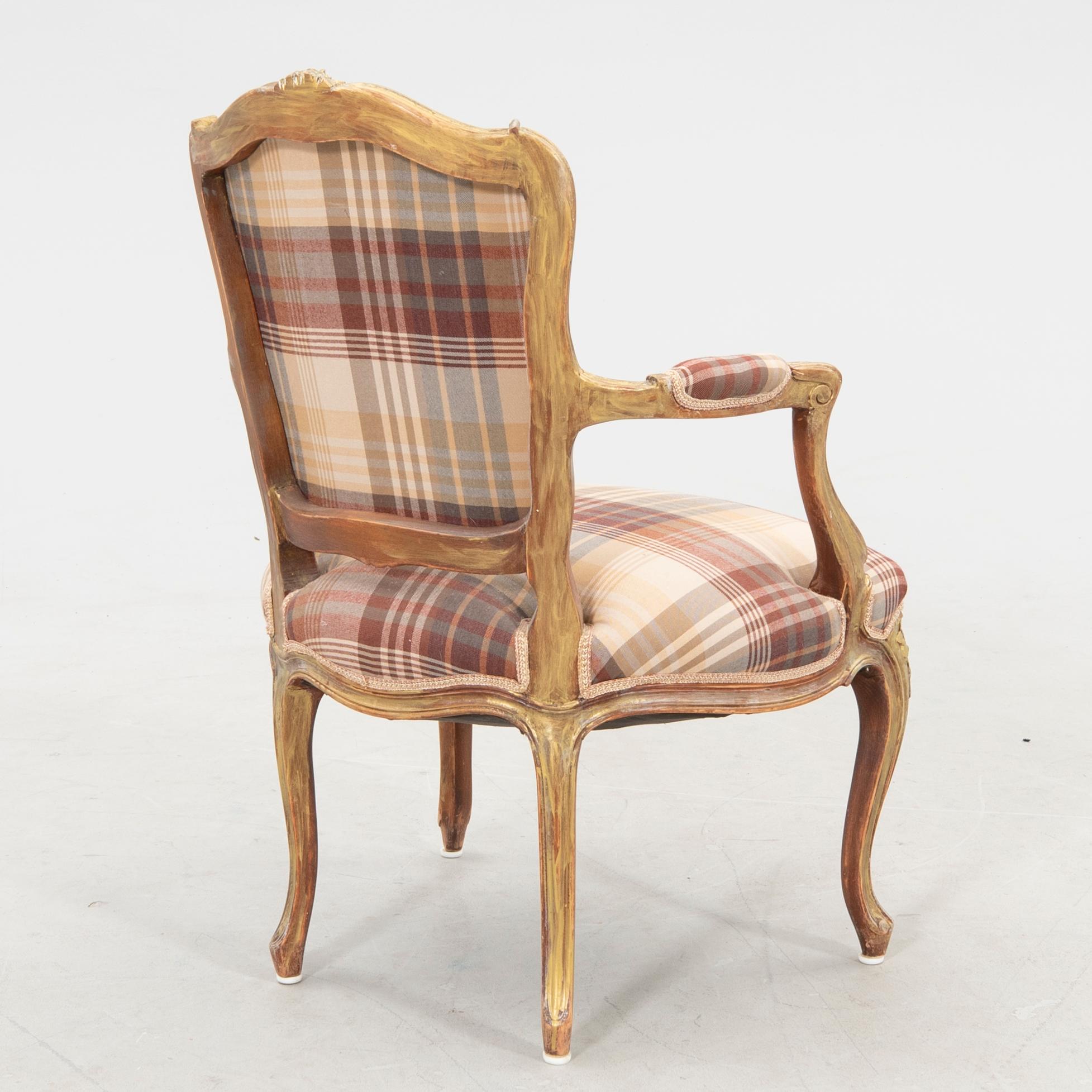 Armchair Louis XV style 20th century.