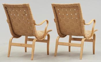 FÅTÖLJER, ett par, "Eva", Bruno Mathsson.