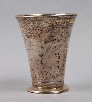 BÄGARE, silver, Alexander Prytz, Strängnäs, 1796.