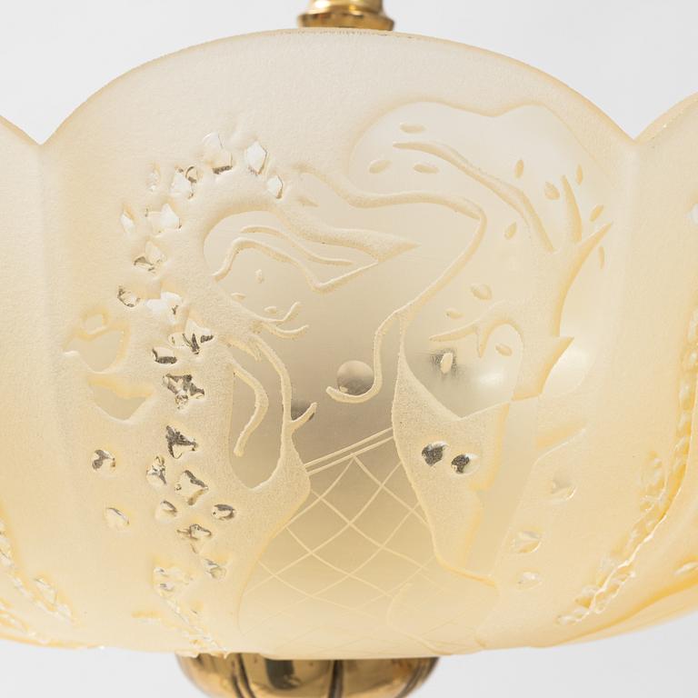 A Swedish Modern ceiling light, 1940s.