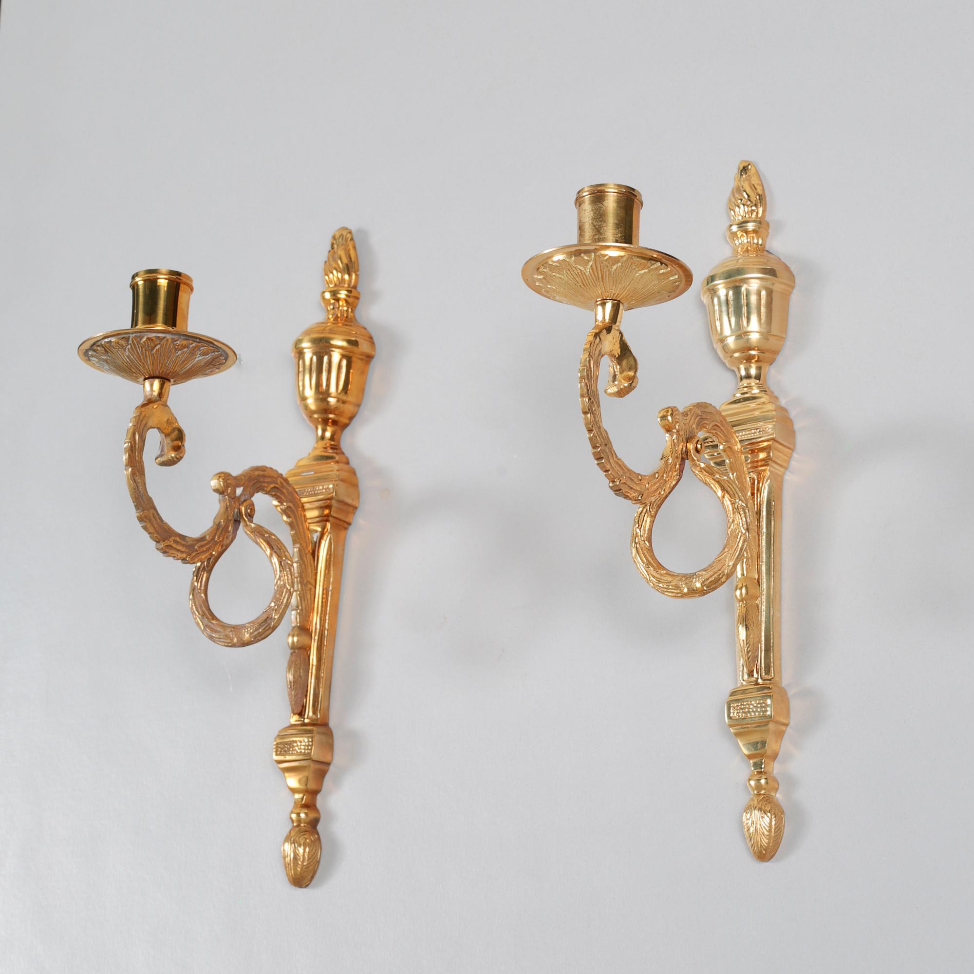 A pair of brass wall candle sticks from Ikea, 1990s.