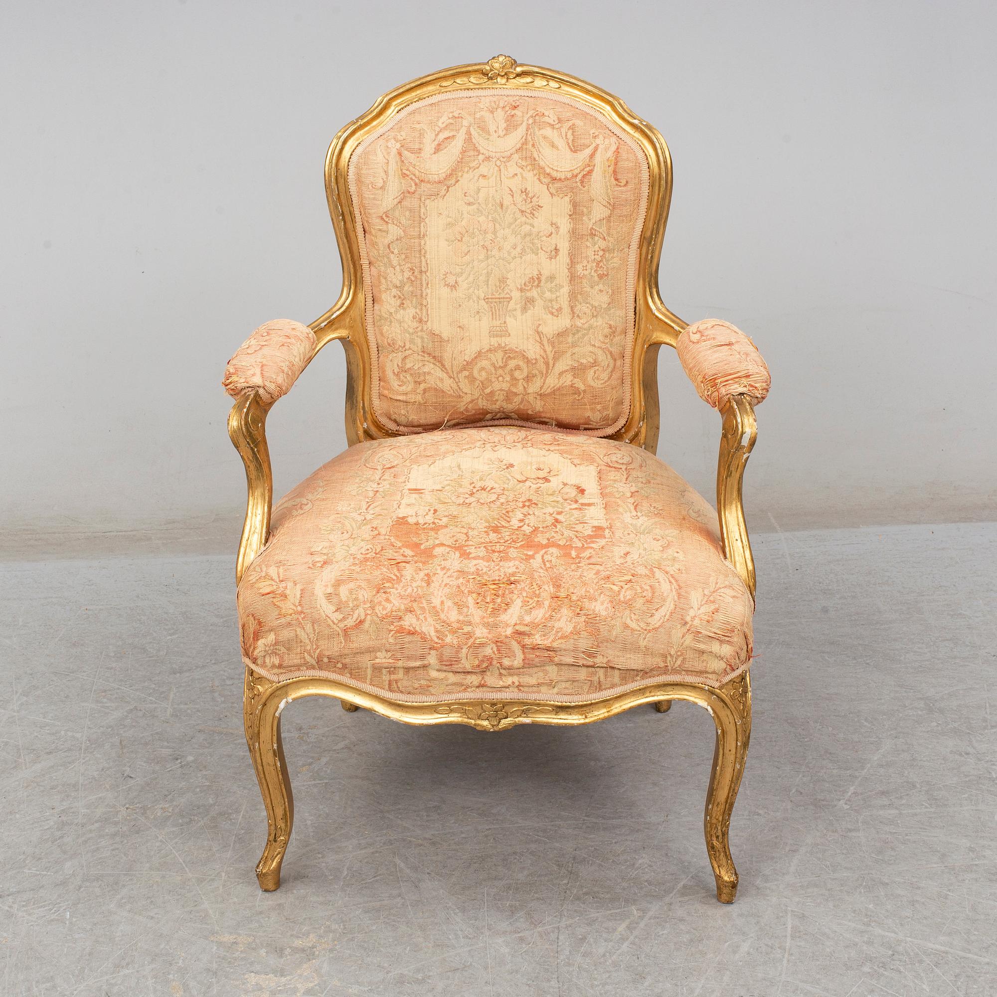 A Swedish Rococo 18th century armchair.