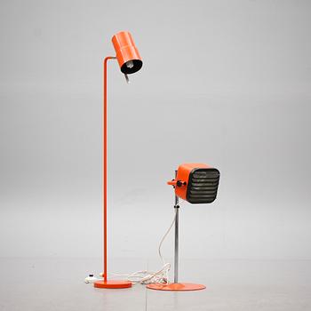 GOLVLAMPA samt BORDSLAMPA, Hans Agne Jakobsson. 1970-tal