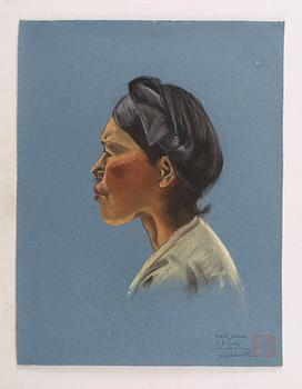 A set of 39 pastels by Vivian Dorf, from Johan Gunnar Andersson's last expedition to China and Tibet 1936-1938.