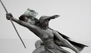 STEPHAN ABEL SINDING, efter, skulptur, patinerad metall, 1900-talets första hälft.
