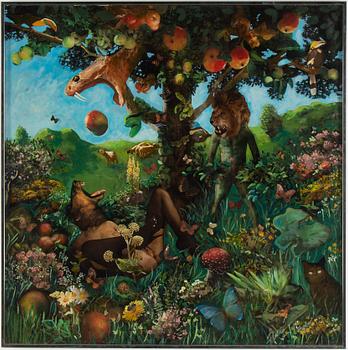 Åke Hedman, mixed media and collage, signed and dated -81.