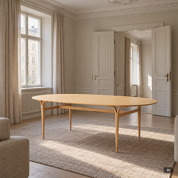 Bruno Mathsson, & Piet Hein, A 'Superellipse' dining table, Bruno Mathsson International.