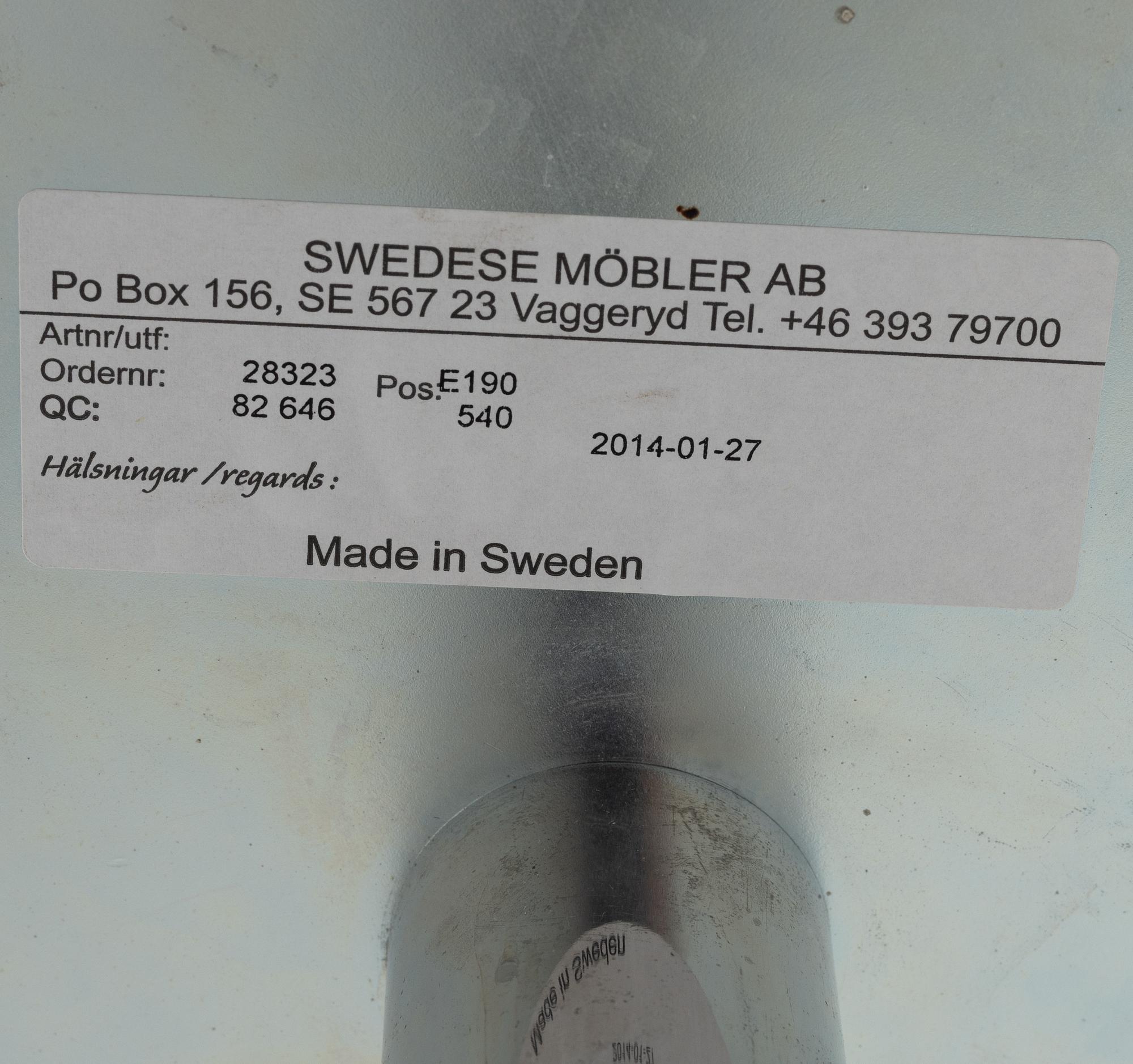 Swedese, a 'rondo' side table, Sweden, special edition 2014.