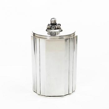 A sterling silver cigarett jar, Borgila, Stockholm, Sweden, 1951.