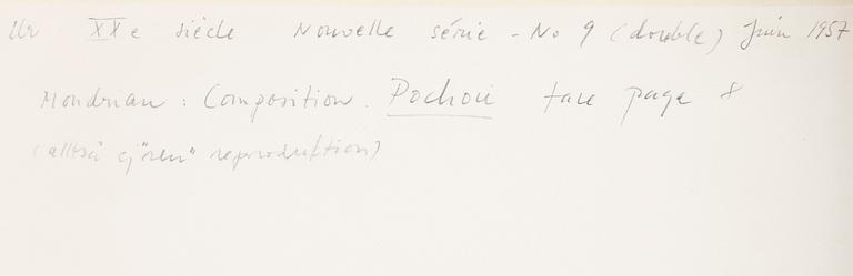 PIET MONDRIAN, efter, serigrafi i färg,