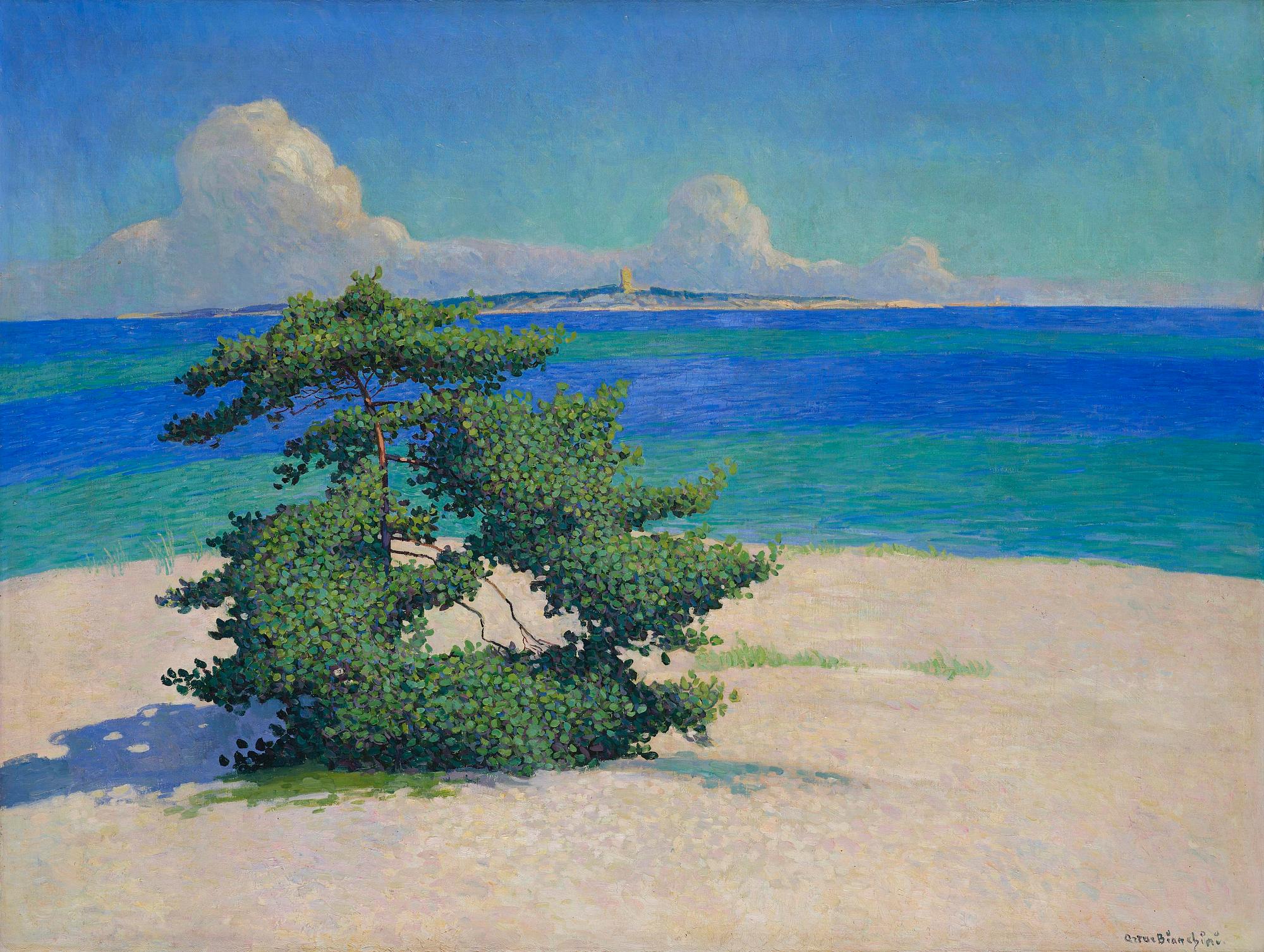 Artur Bianchini, "Tallen och hafvet" (Utsikt mot Korsö från Sandhamn).