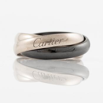 Cartier ring "Trinity" 18K white gold and ceramic.