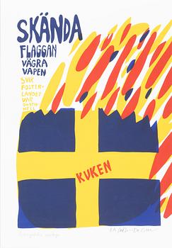 Carl Johan De Geer, "Skända flaggan - Vägra vapen".